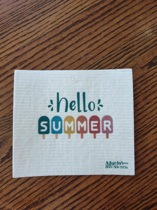 Hello Summer with Popsicles Magic Wipes