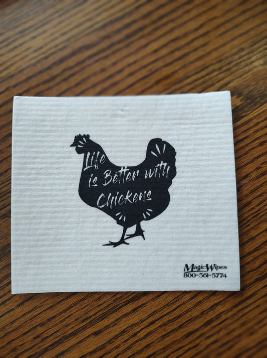 Life is Better With Chickens Magic Wipe