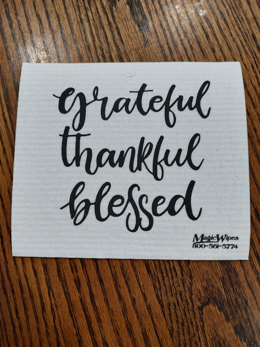Grateful Thankful Blessed Magic Wipe