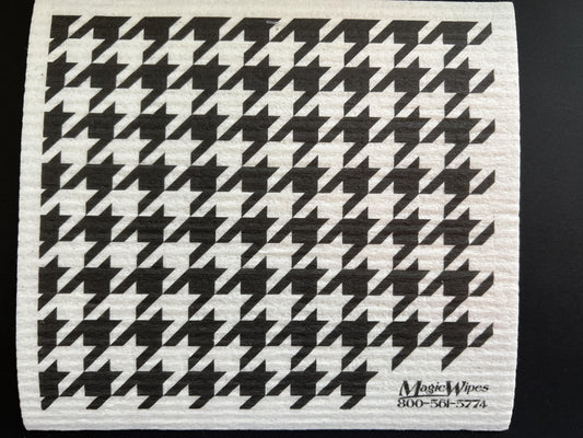 Houndstooth Black and White Magic Wipe
