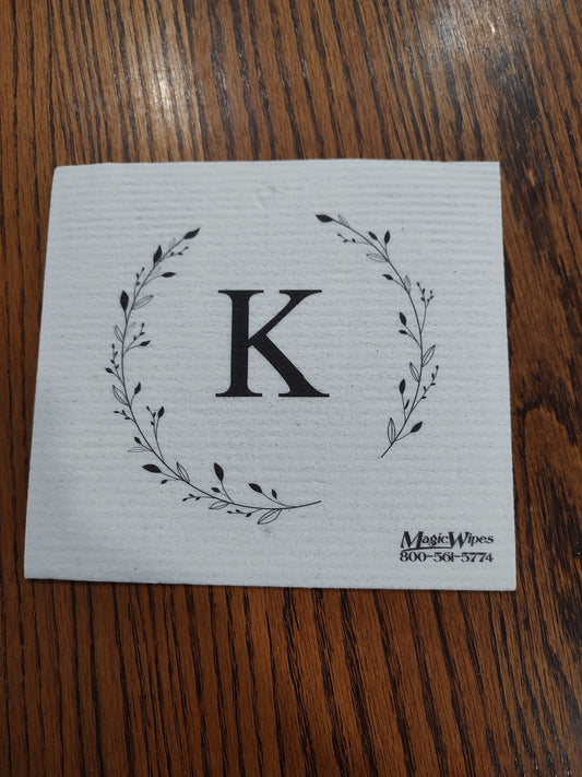 Letter K Initial Magic Wipe