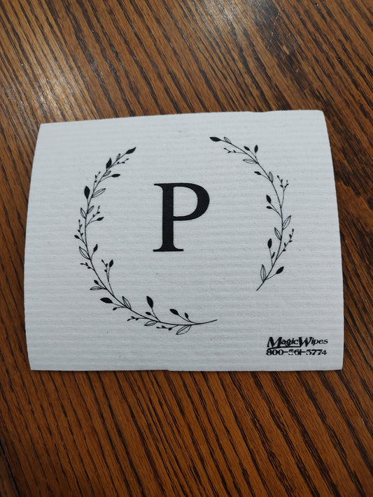 Letter P Initial Magic Wipe