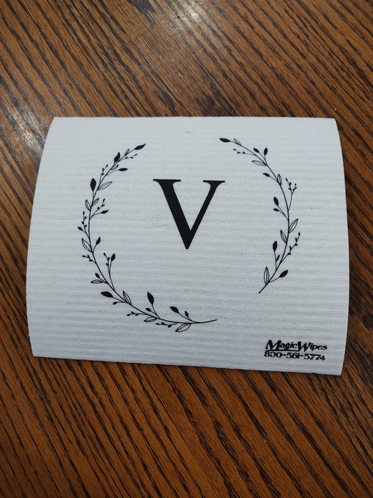 Letter V Initial Magic Wipe