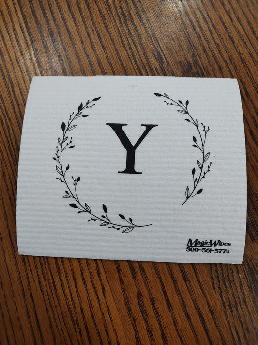 Letter Y Initial Magic Wipe